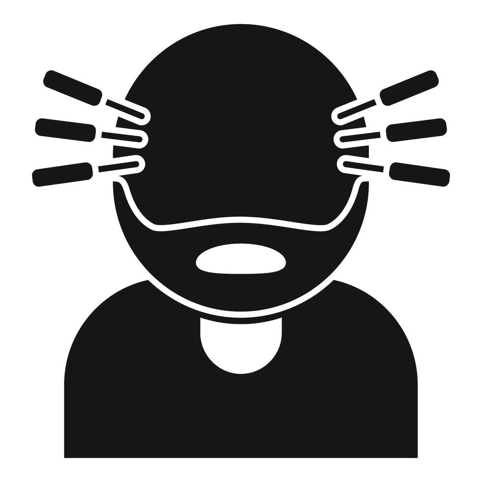 Man getting acupuncture therapy session icon vector