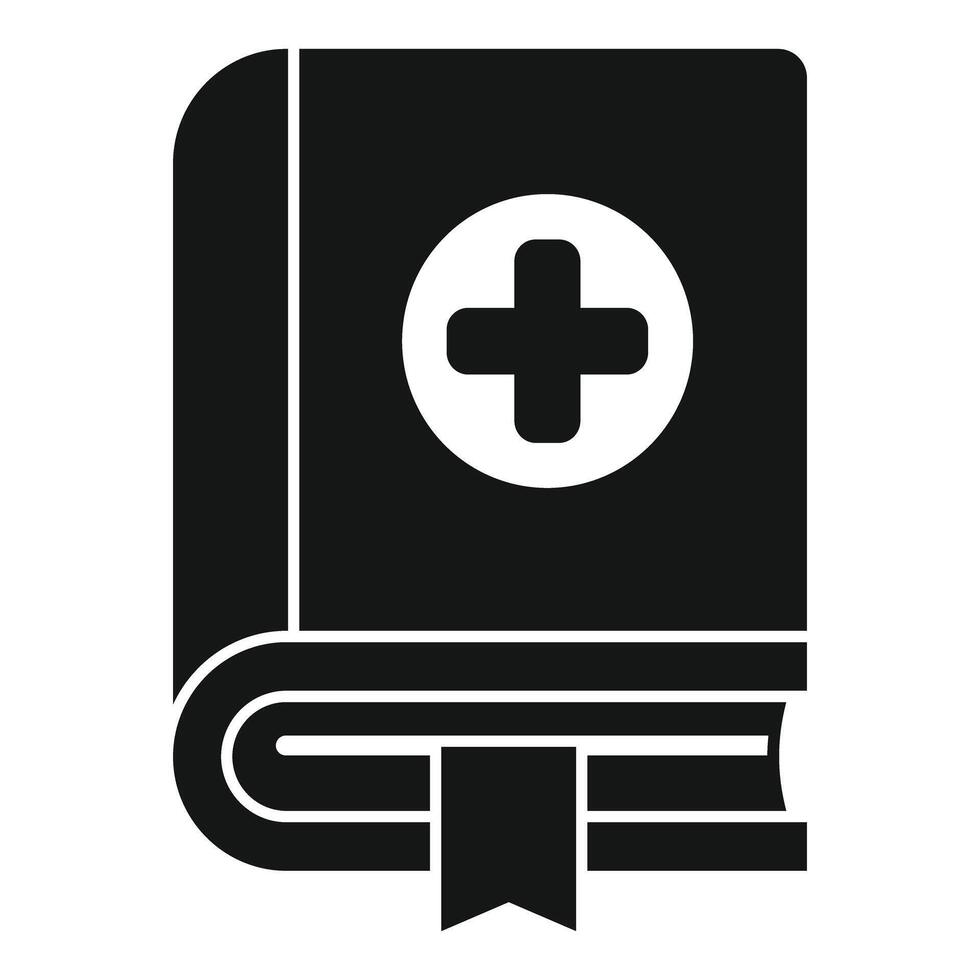 Medical book icon representing healthcare and medicine vector