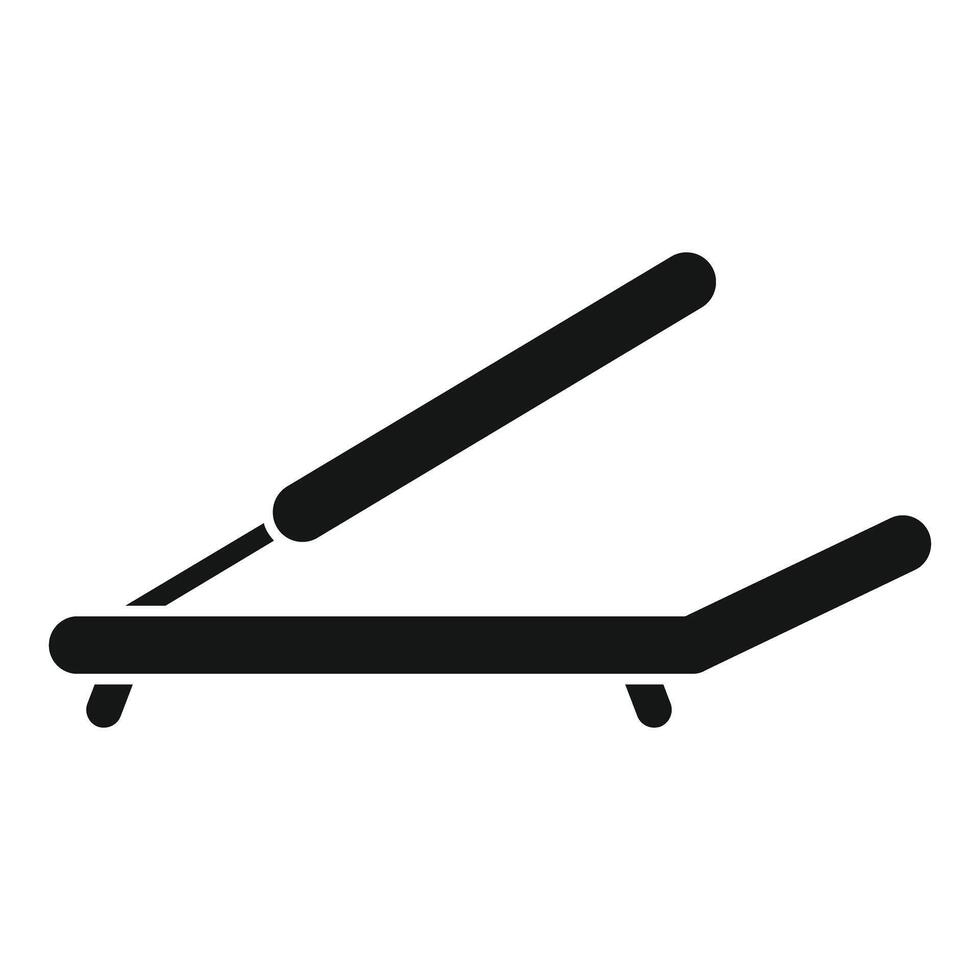 Professional paper cutter cutting a single sheet of paper icon vector