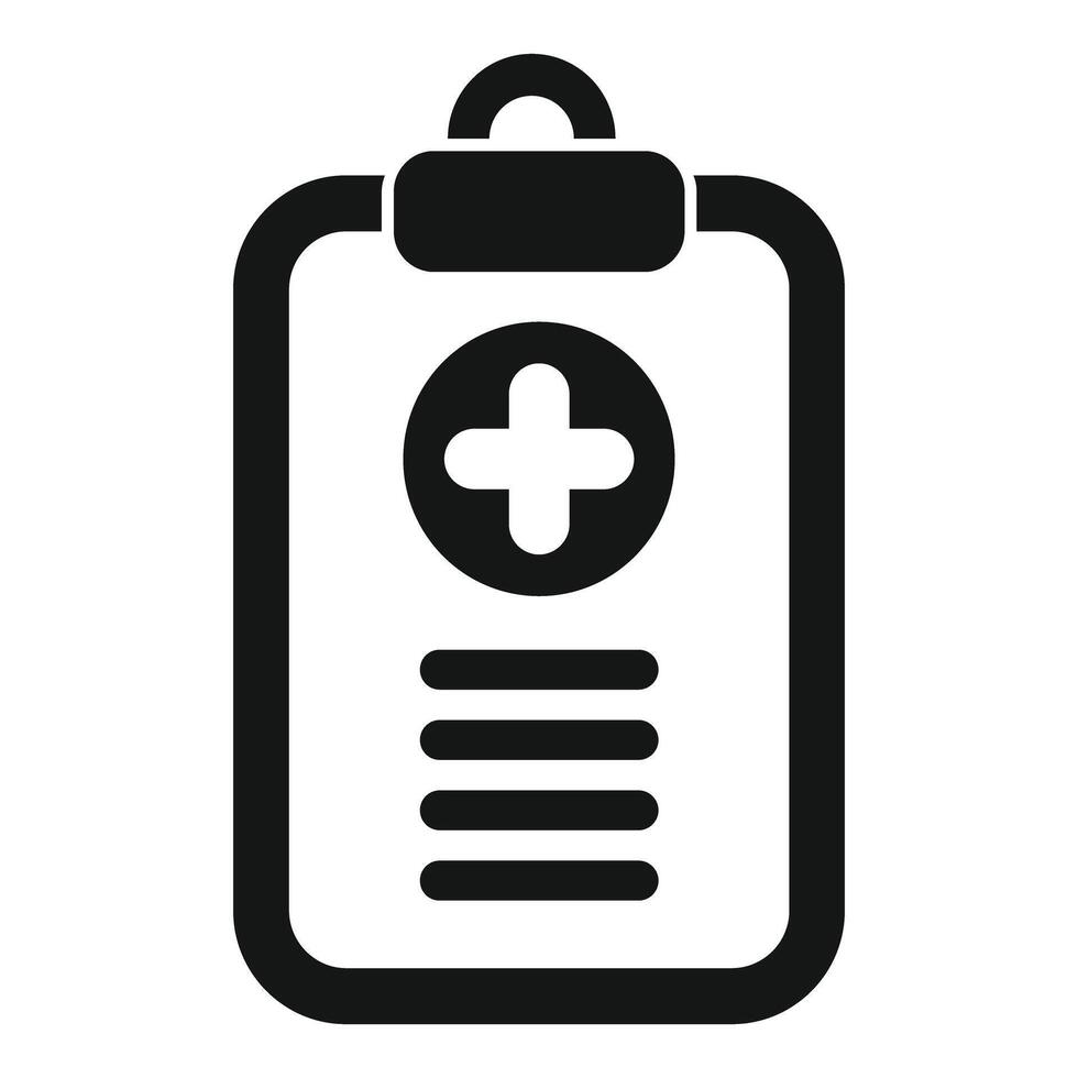 Medical record icon representing healthcare and patient information vector