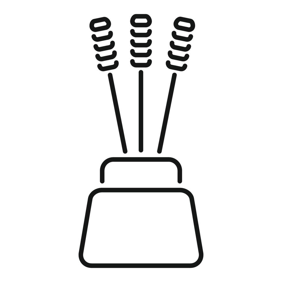 Simple aroma reed diffuser with fragrance sticks in a bottle spreading pleasant scent vector
