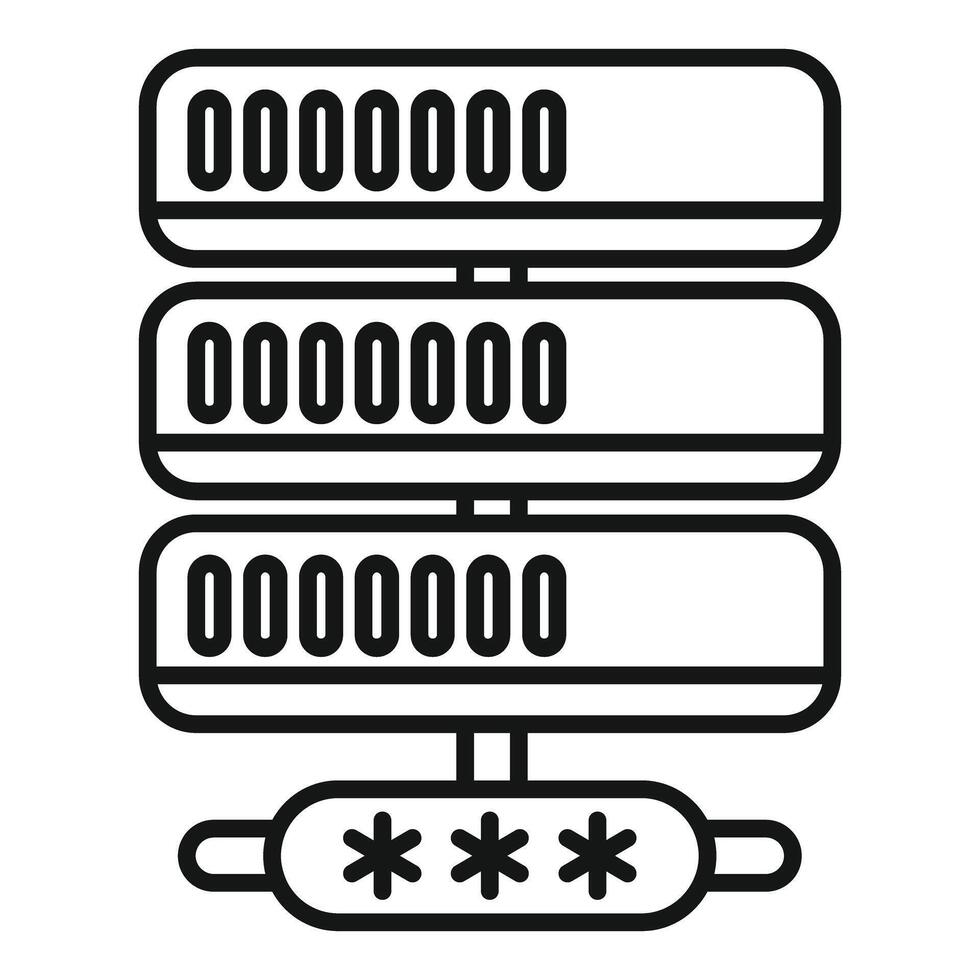 Server room is being accessed by a user entering password vector