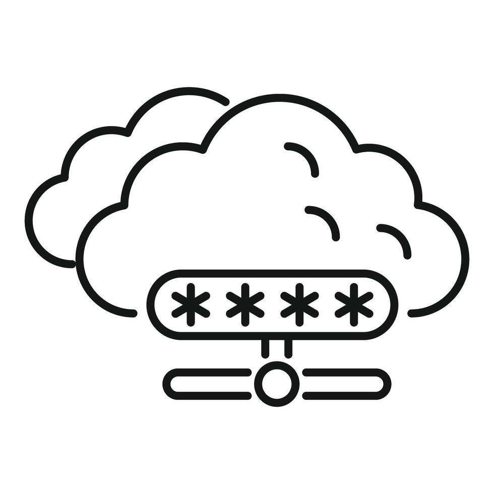 Cloud computing security system protecting data with password access vector