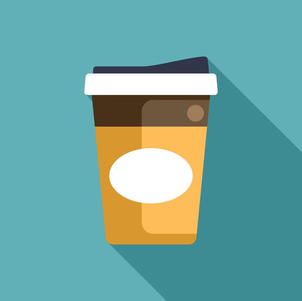 Disposable coffee cup with lid showing blank label vector