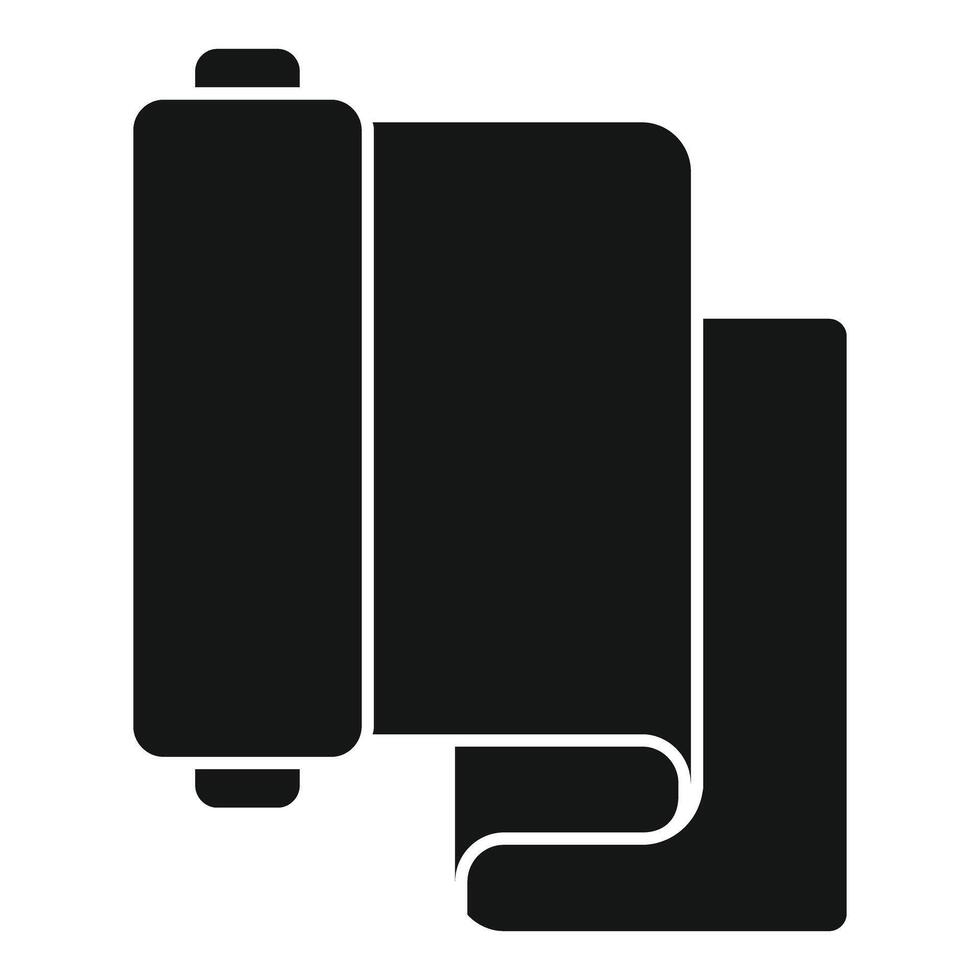 Textile roll icon representing fabric production process vector