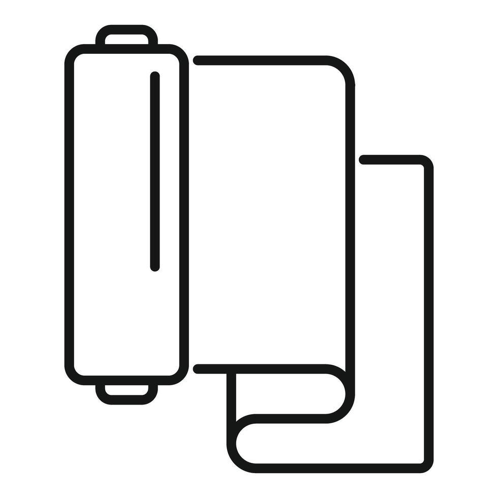 Textile roll icon representing fabric production vector