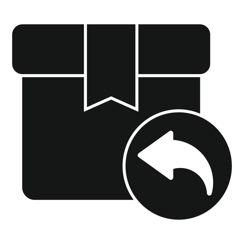 Return parcel icon representing sending back purchase vector