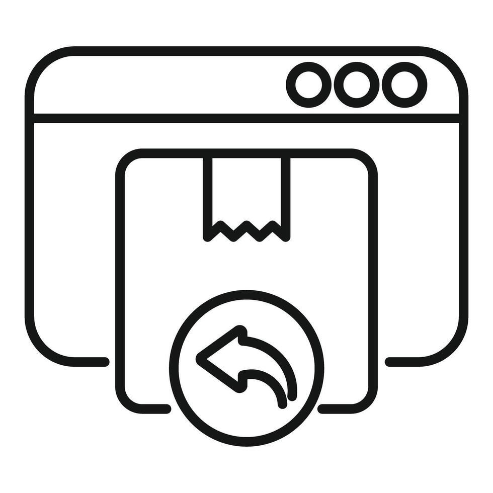 Return parcel request sending back online order using website interface vector