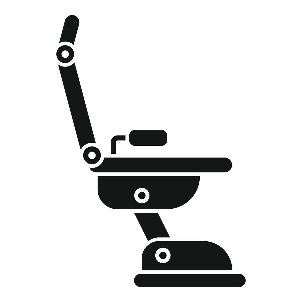 Adjustable massage table icon representing wellness and relaxation vector
