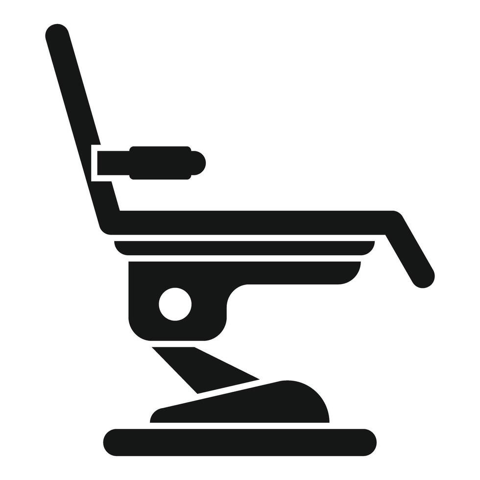 Modern adjustable hydraulic chair rotating on base icon vector