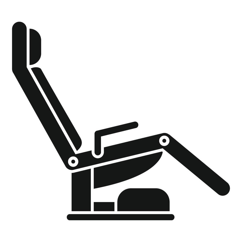 Adjustable medical chair for blood transfusion procedure vector