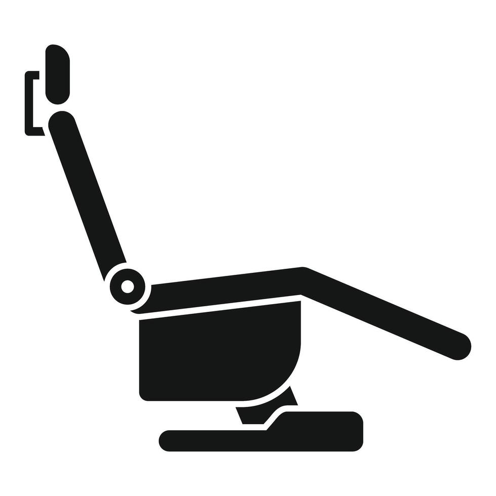 Adjustable hydraulic chair being raised for dentist appointment vector