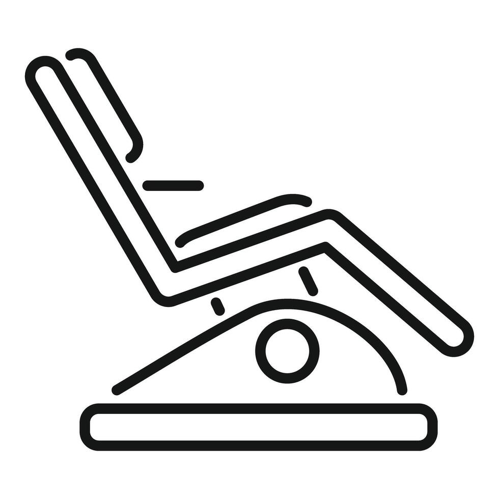 Adjustable hydraulic chair being used for beauty procedures vector