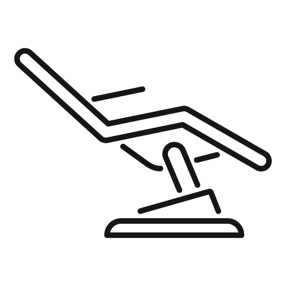 Adjustable hydraulic chair being used for beauty treatment vector