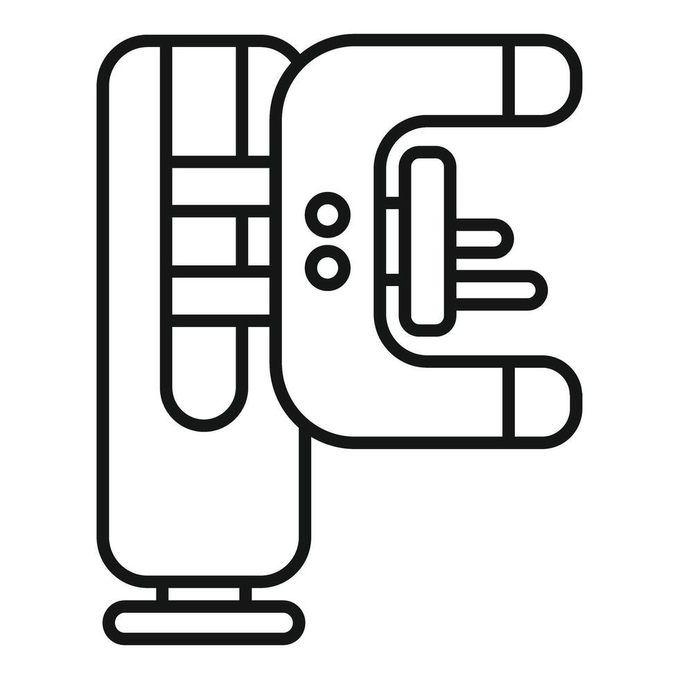 Futuristic robot arm holding something with three fingers vector