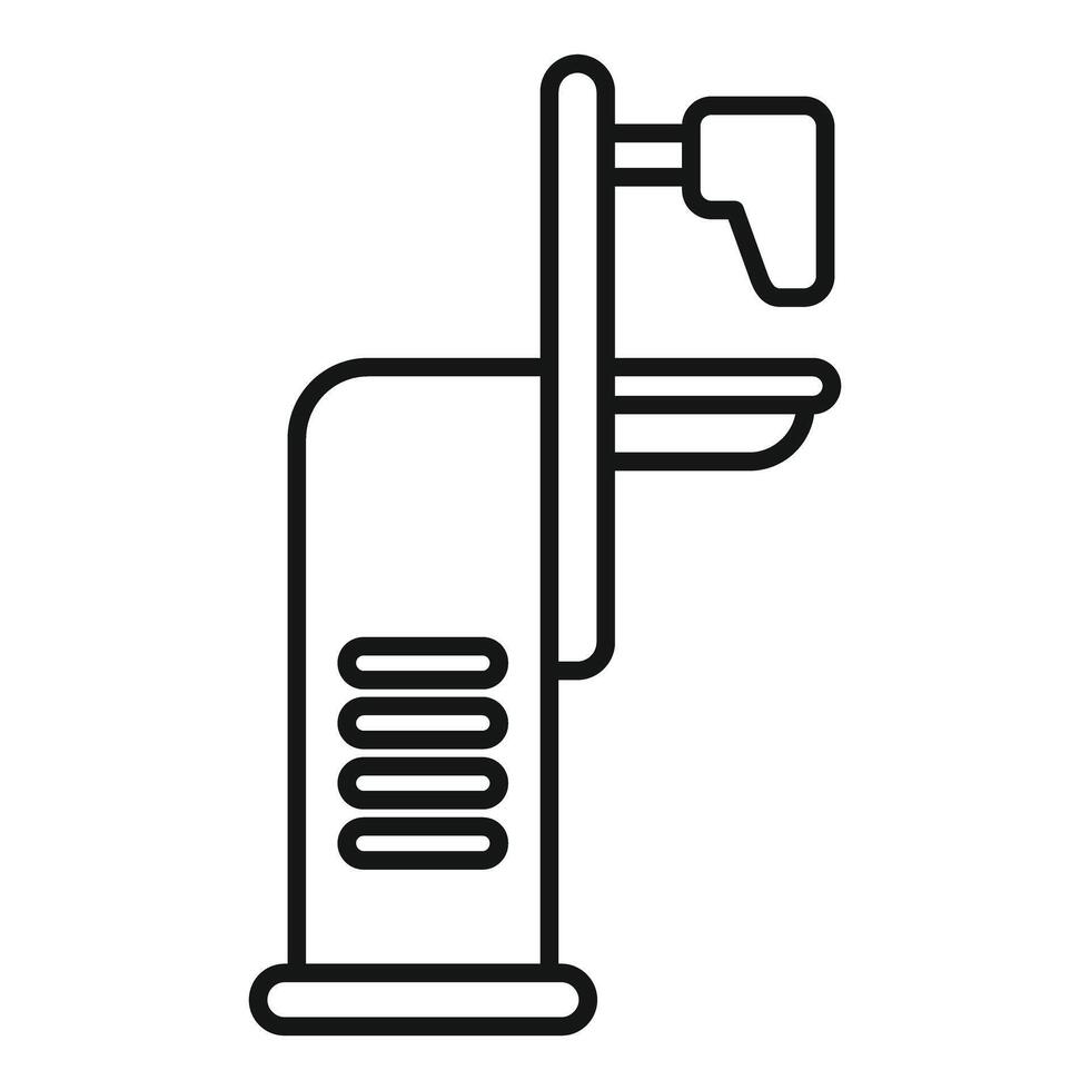 X ray machine performing fluoroscopy medical imaging procedure icon vector