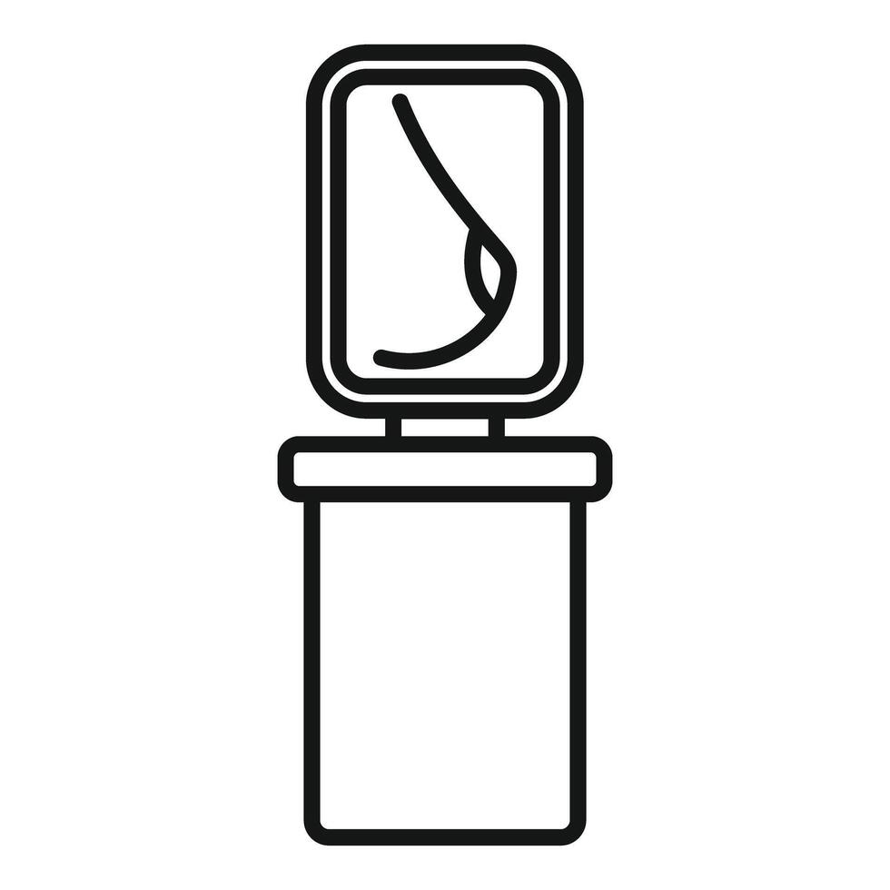 Line icon of mammogram result for gynecology consultation vector