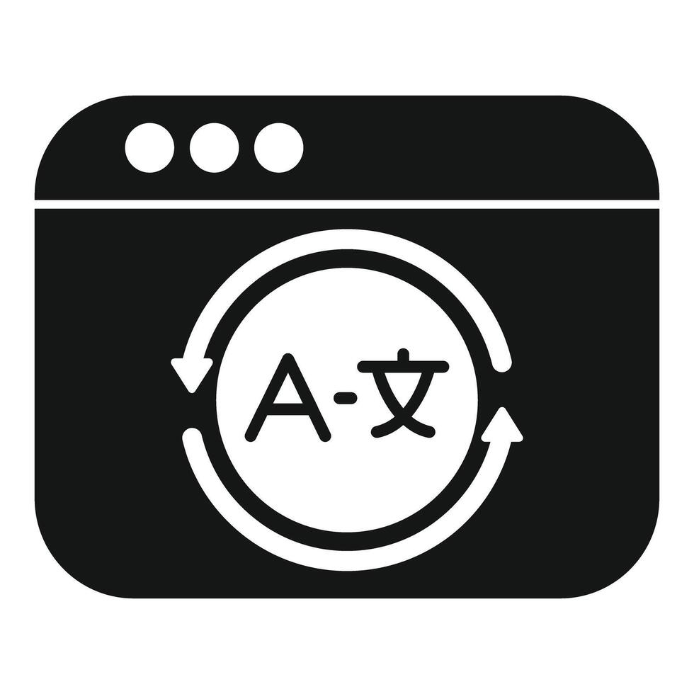 Website translating text from english to chinese for multilingual communication vector