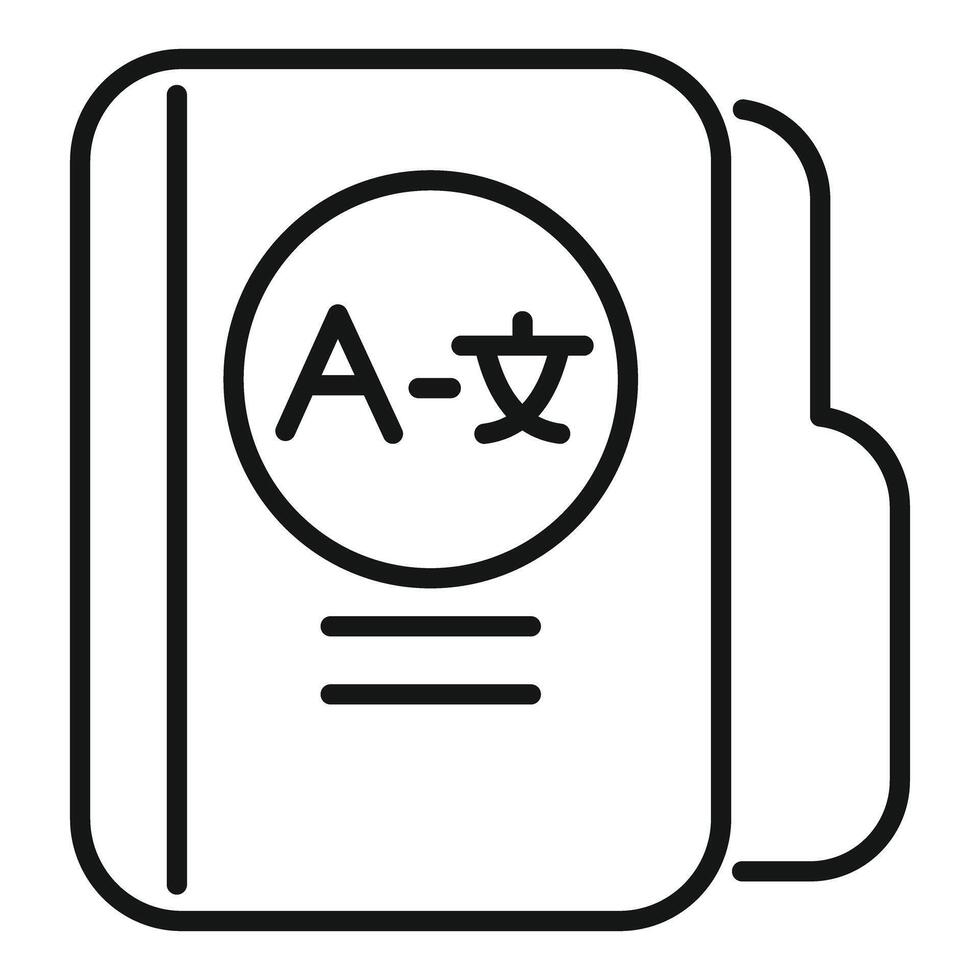Foreign language dictionary representing translation services vector