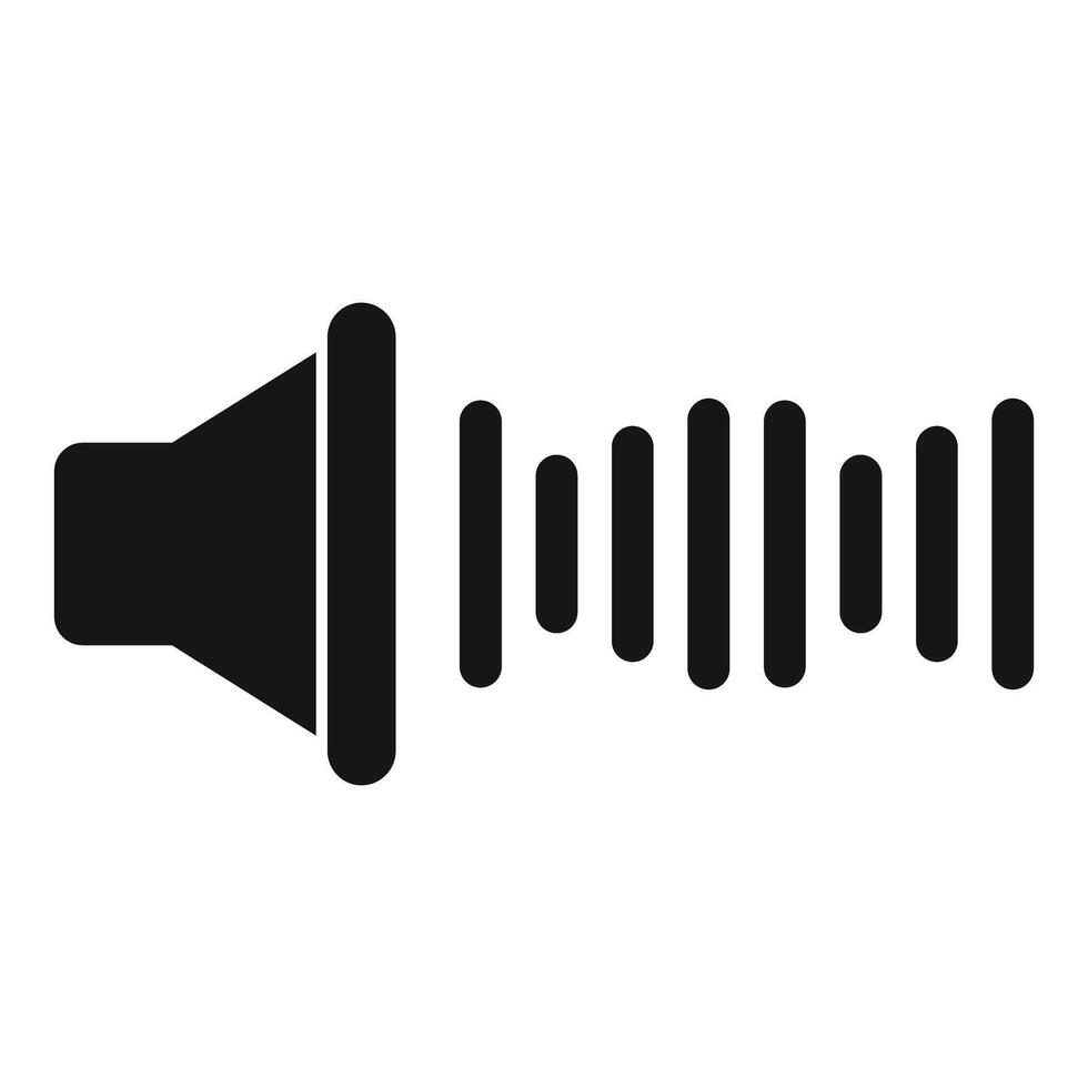 Sound wave emitting from a loudspeaker icon vector