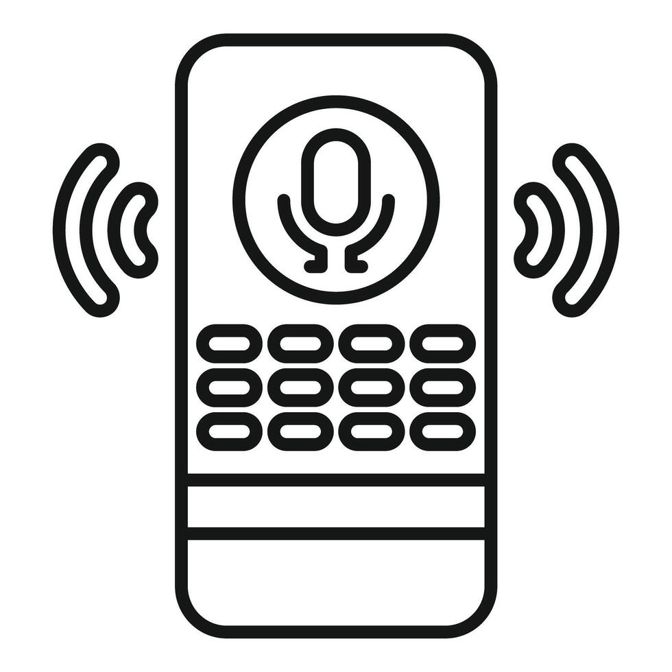 Smartphone recording audio message with microphone icon and sound waves vector