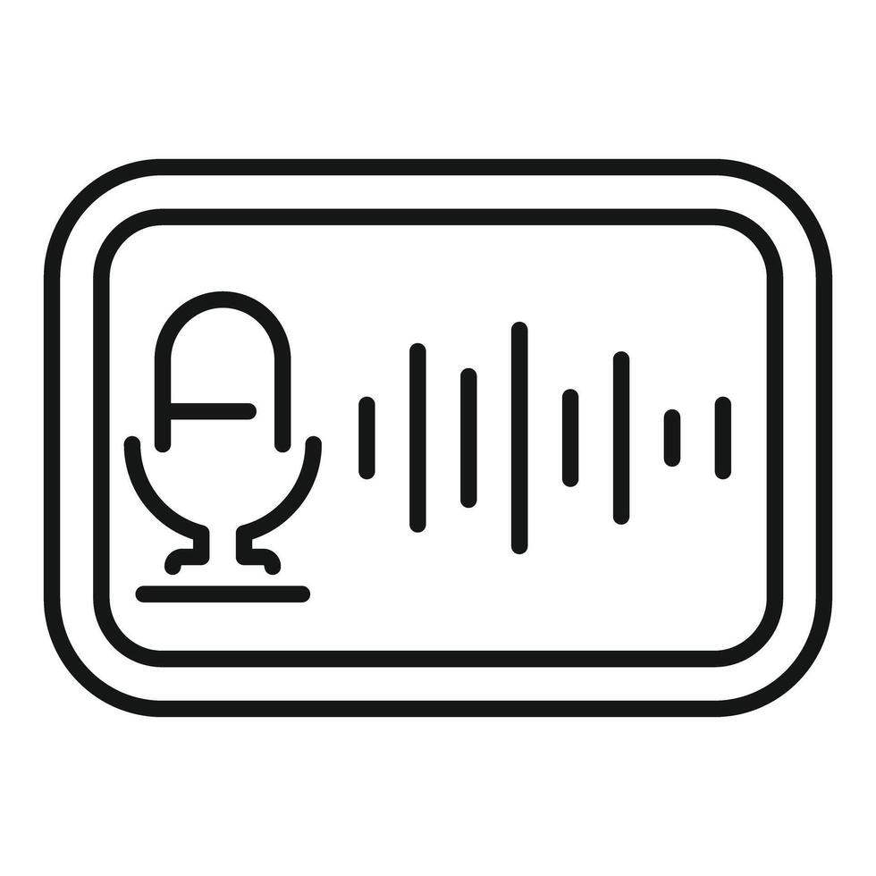 Voice assistant recording audio soundwave icon vector