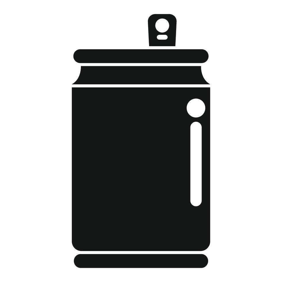 Black aluminum can standing up with key illustration vector