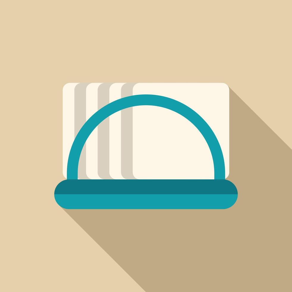 Napkin holder wire keeping paper napkins clean and orderly icon vector