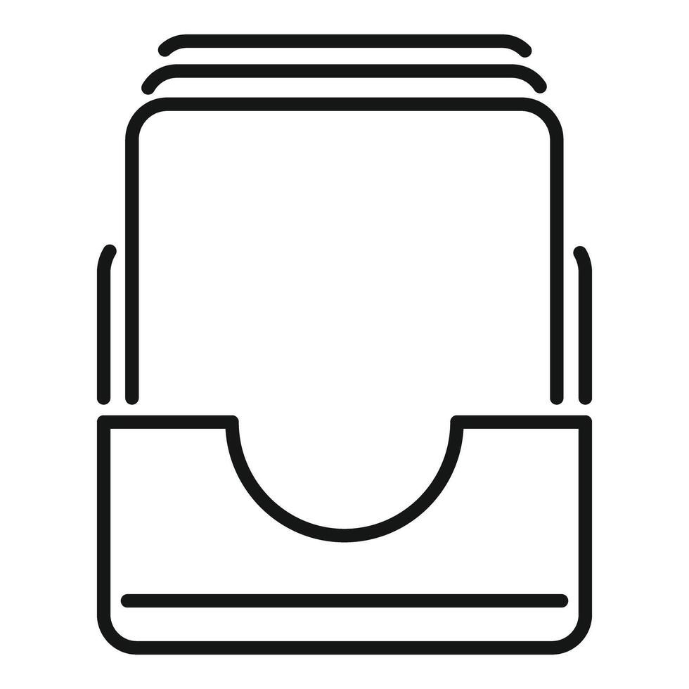 Archive box with documents for storage and systematization vector