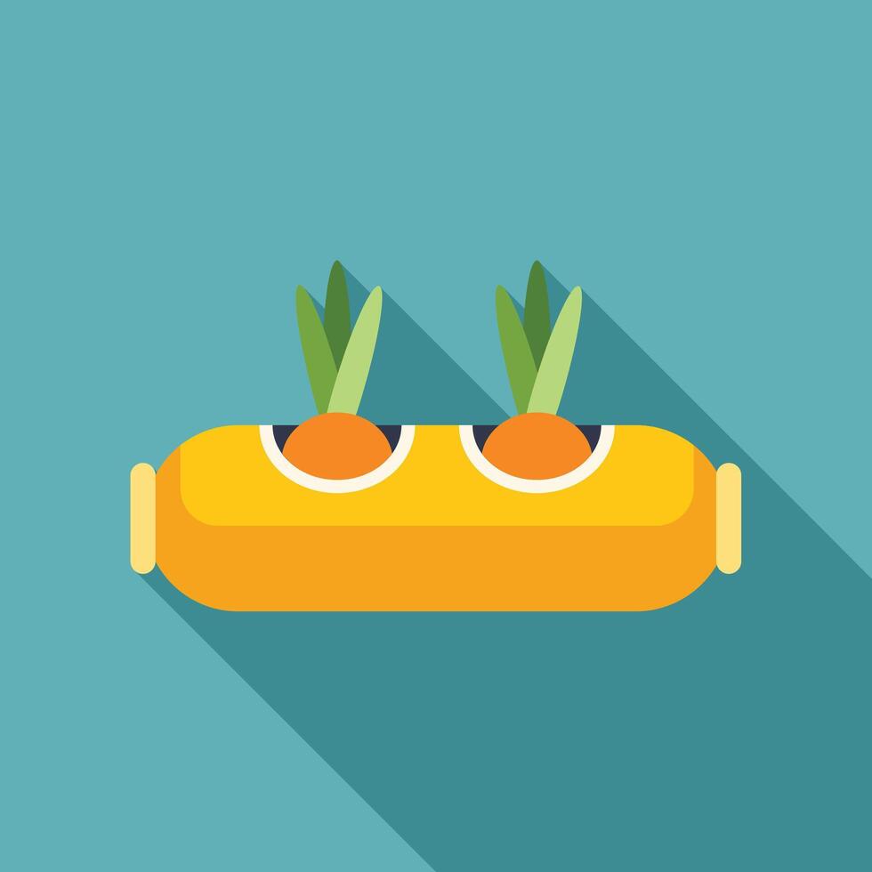 Horizontal garden growing plants and vegetables in a modern hydroponic system vector