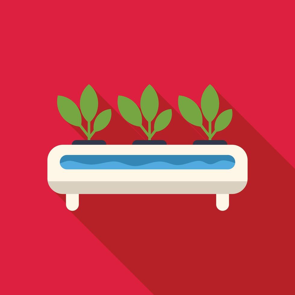 Hydroponic method growing plants using mineral nutrient solutions vector
