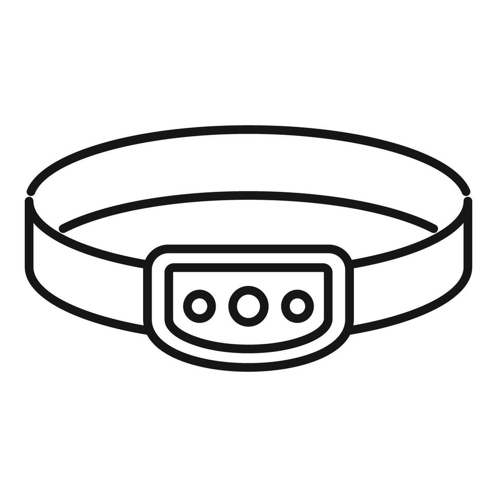 Headlamp flashlight for working in the dark icon vector outline