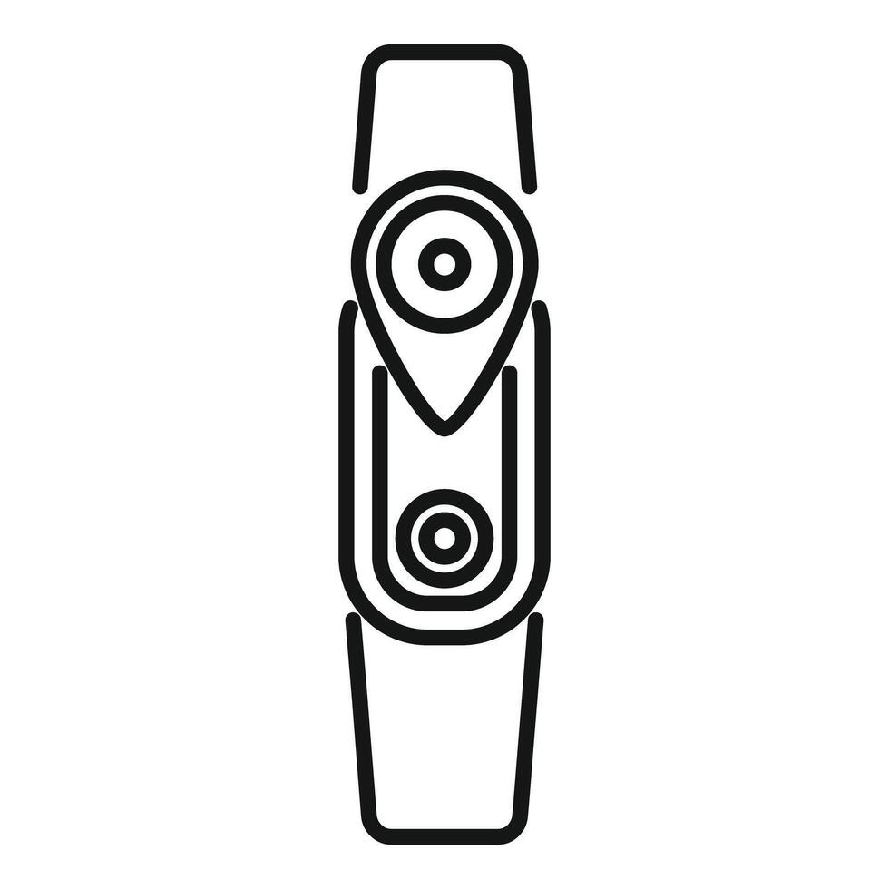 Electric scooter sharing app location icon showing available scooter vector