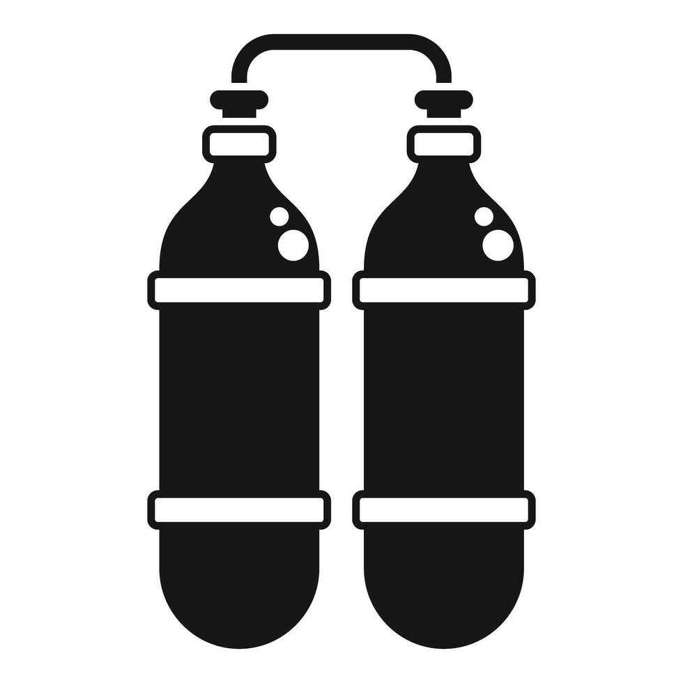 Oxygen tanks providing air while scuba diving icon vector