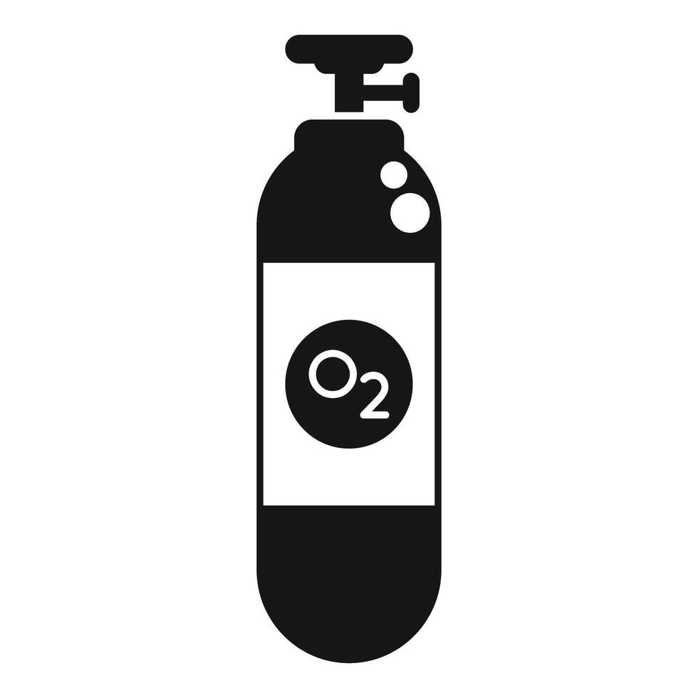 Black oxygen tank icon representing medical supplies vector