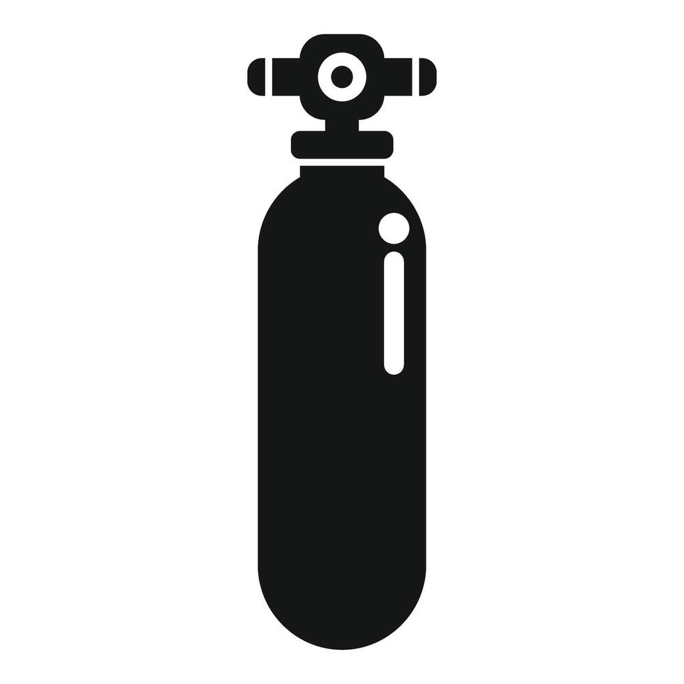 Oxygen cylinder for breathing underwater showing scuba equipment for diving vector