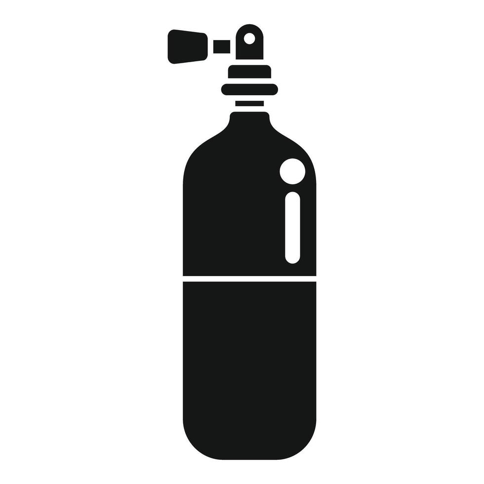 Oxygen cylinder for diving showing oxygen tank for safe underwater exploration vector