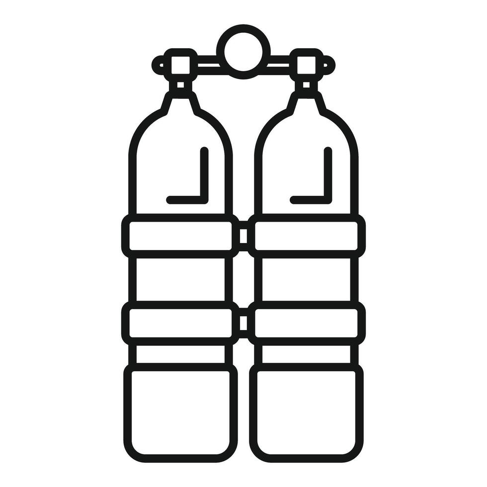 Scuba diving oxygen tank icon representing underwater exploration vector