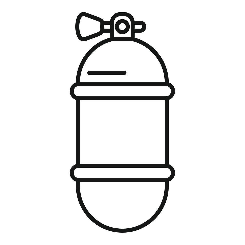 Oxygen cylinder icon representing diving equipment for underwater exploration vector