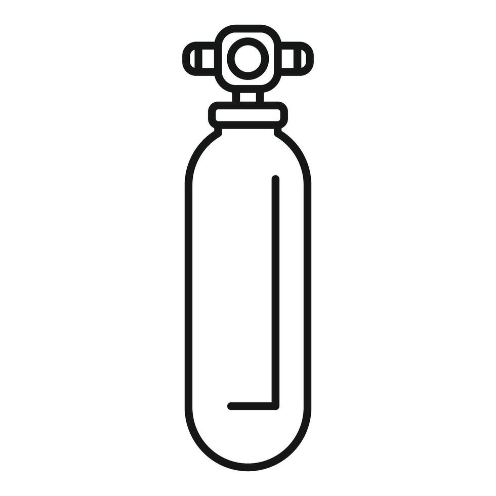 Oxygen cylinder icon representing diving equipment for underwater exploration vector