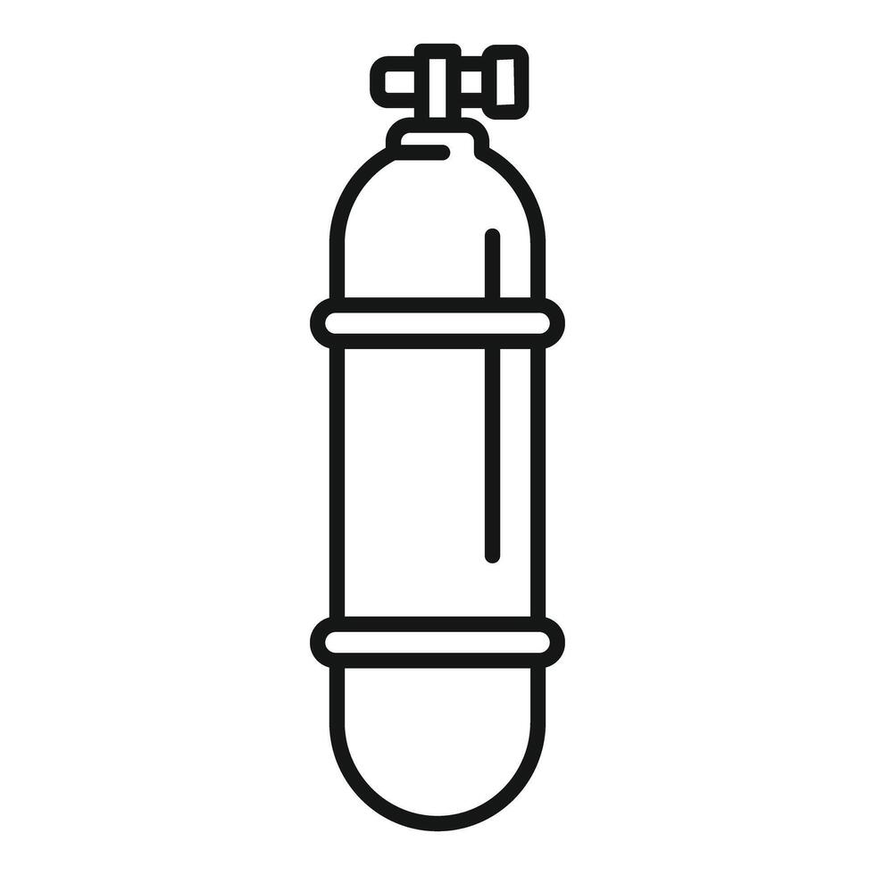 Oxygen tank icon showing diving equipment for breathing underwater vector