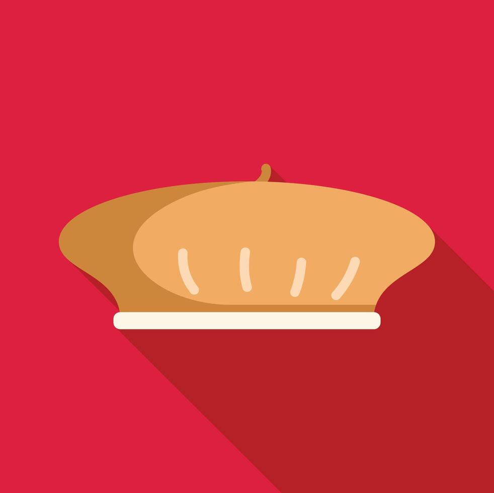 Classic french beret showing parisian style and culture vector