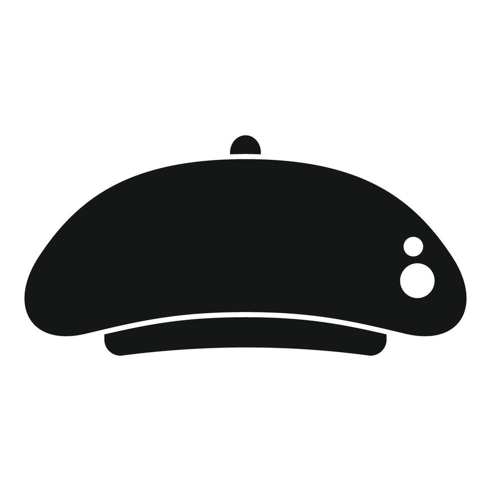 Black french beret hat silhouette icon showing classic design vector