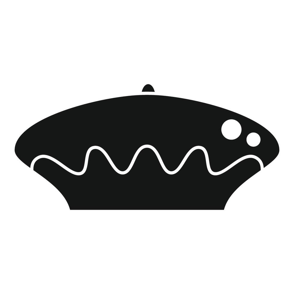Classic french beret silhouette with traditional design vector