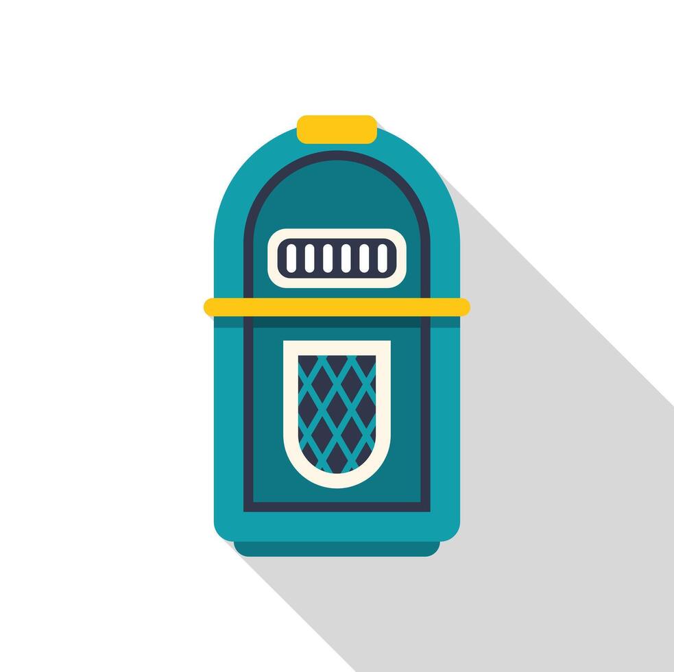 Vintage, retro style jukebox playing music icon vector