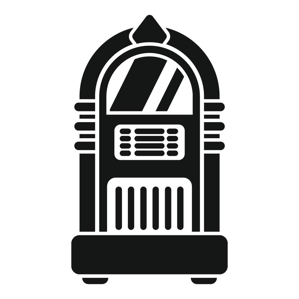 Vintage jukebox playing music in black and white vector