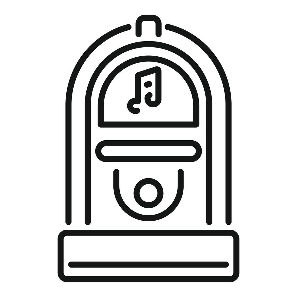 Jukebox playing music icon showing note symbol vector