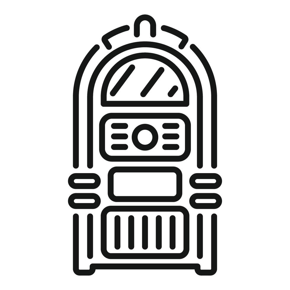 Retro jukebox bringing music and nostalgia to life in a timeless design vector