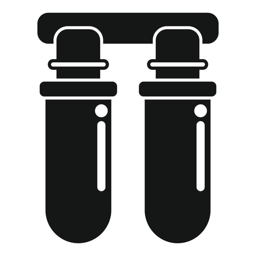 Double water filter cartridge system icon showing liquid purification vector