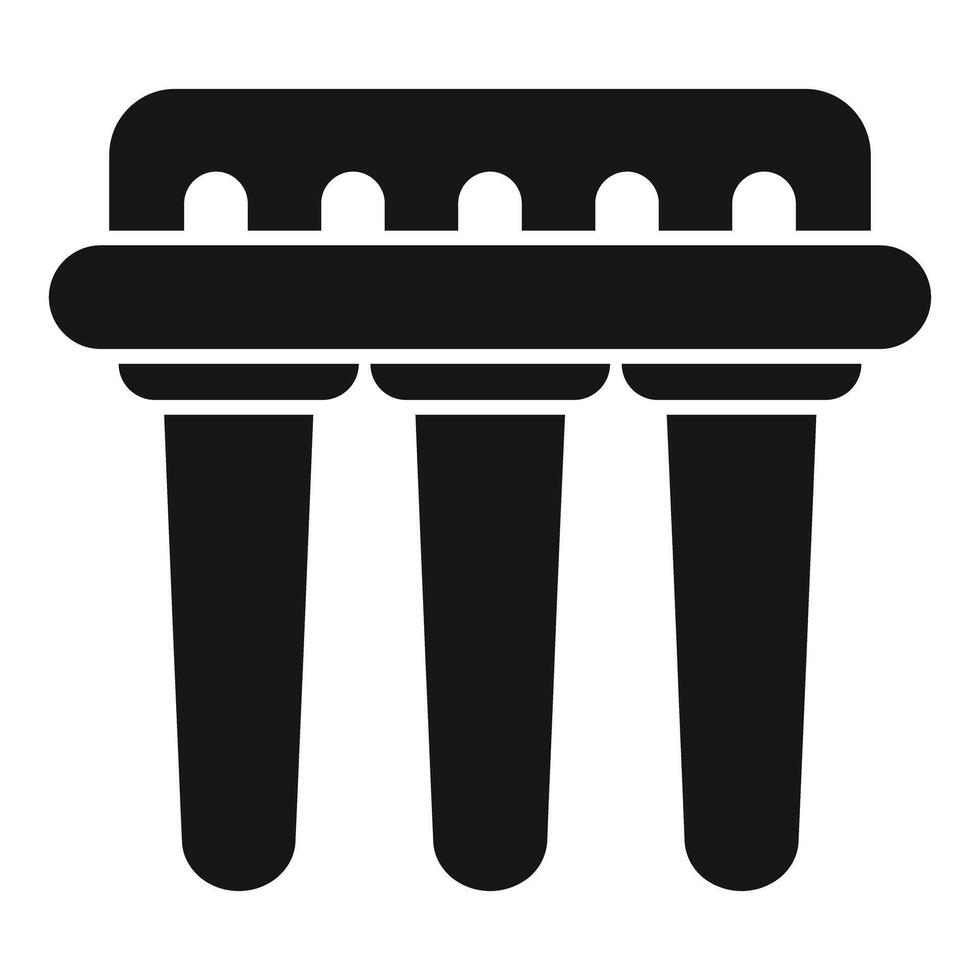 Reverse osmosis water filter system icon showing water purification using semipermeable membranes vector